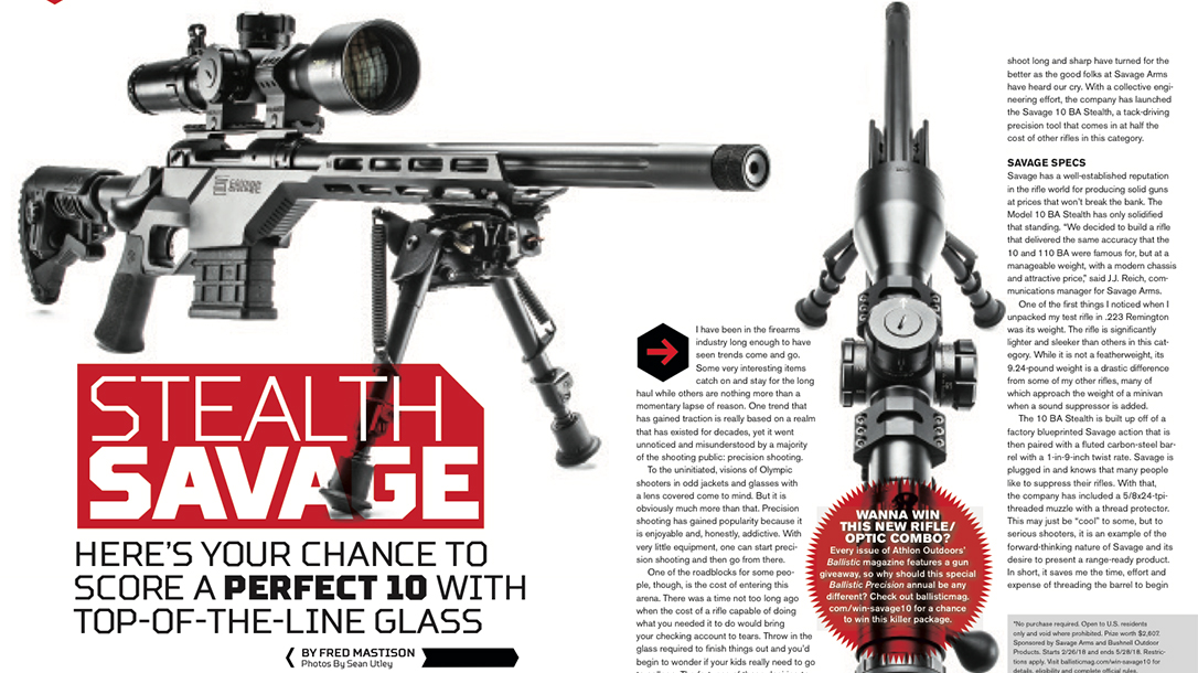 Ballistic Precision Savage Bushnell sweepstakes story