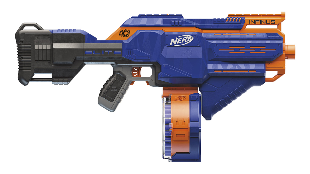 Nerf N-Strike Elite Infinus Rapid Fire Speed Load Drum Mag Machine Gun Blaster 