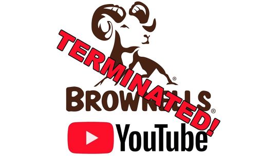 Brownells YouTube channel deleted 2018
