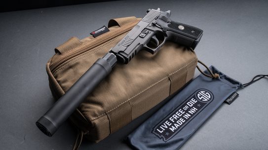 SIG P229 Legion Pistol, SRD9 Suppressor, pistol review, left