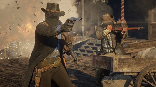 Red Dead Redemption 2 guns, shootout