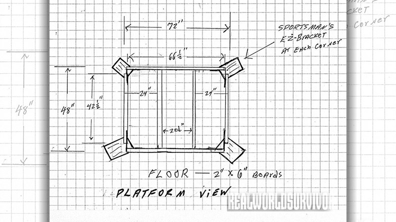 Platform view blueprint of the box blind