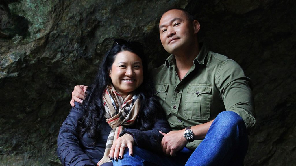 Tu Lam and his wife Ruthie visit Reigandō Cave.
