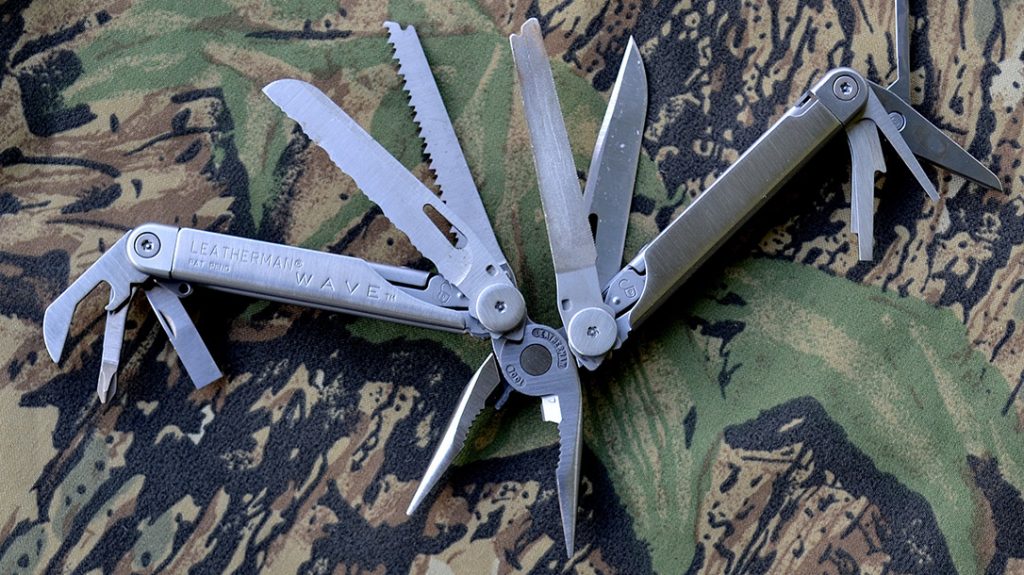 A multi-tool takes up little room in the kit, yet enables survivors to do many critical camp chores.