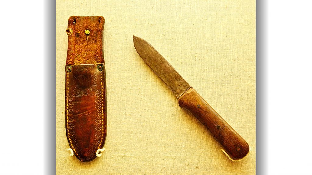 The Kephart knife is designed for general camp use including skinning game.