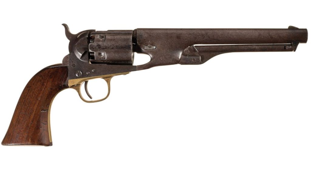 Highly Desirable Documented Historic Richmond, Virginia, April 1861 Shipped Civil War Colt Model 1860 Army Fluted Cylinder Revolver with Factory Letter. Sold for $12,650 in May 2019.
