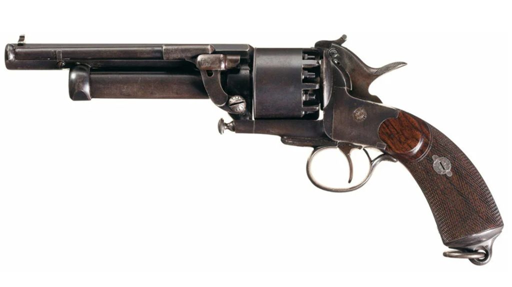 Civil War Era Paris Marked First Model Le Mat Grapeshot Percussion Revolver. Sold for $17,250 in September 2018.
