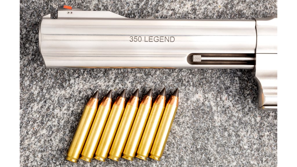 The .350 Legend cartridge brings straight-wall performance for hunting.
