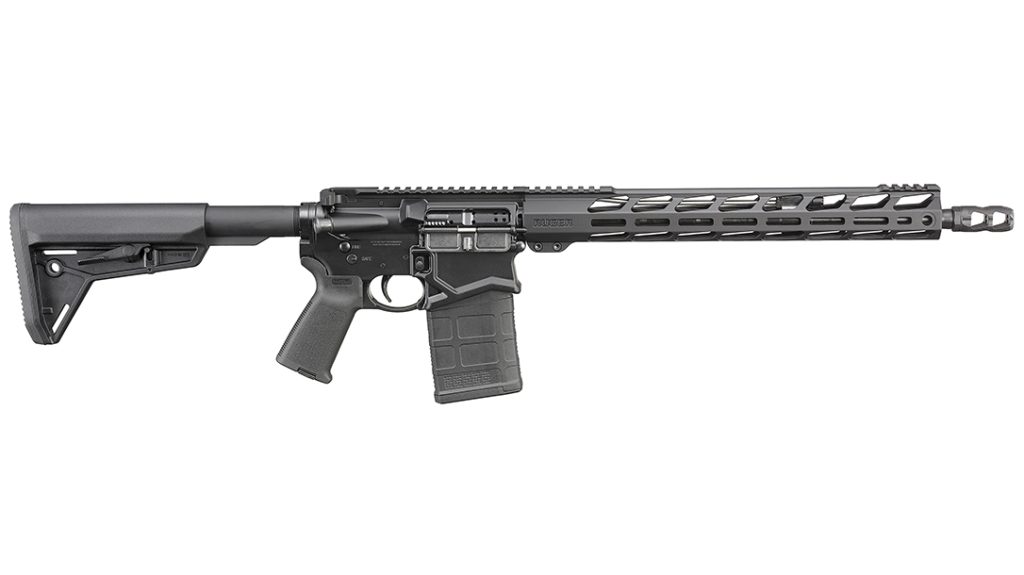 With beefed up internals, the AR-15-sized Ruger Samll Frame Autoloading Rifle can handle .308 pressure and recoil. 