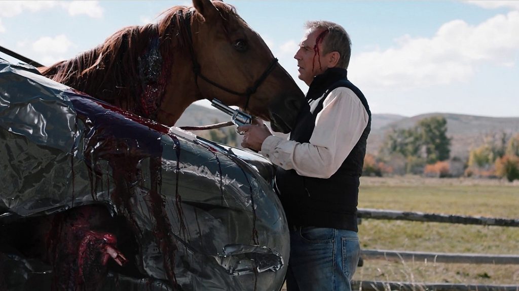 John Dutton (Kevin Costner) is seen with a Ruger Blackhawk in the Yellowstone pilot episode.
