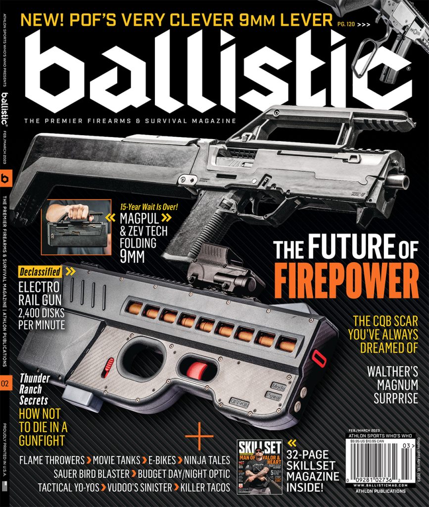 The cover for Ballistic Magazine February-March 2023. 
