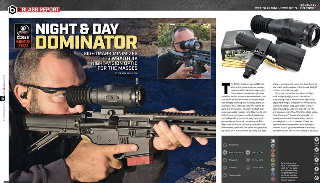 The Glass Report features the Sightmark Wraith 4K. 