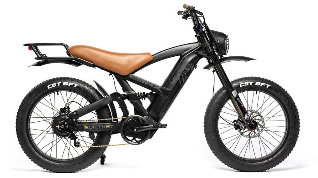 The new QuietKat Lynx cafe-moto-style e-bike. 