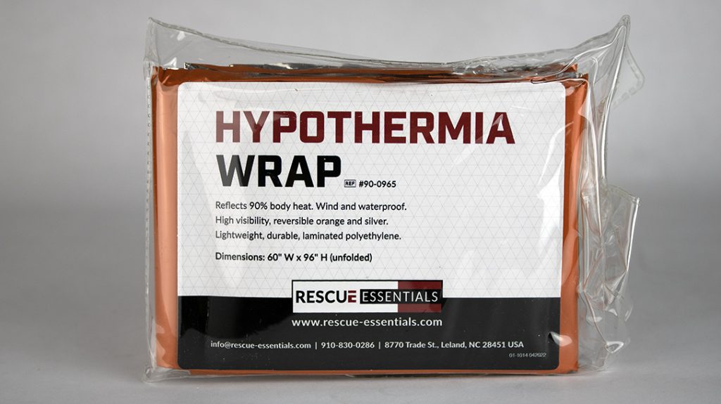 The Rescue Essentials Hypothermia wrap should be in every pack. 