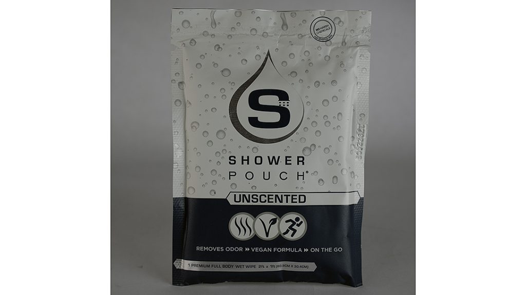 Shower Pouch Unscented Body Size wet wipes keep you clean in the field.