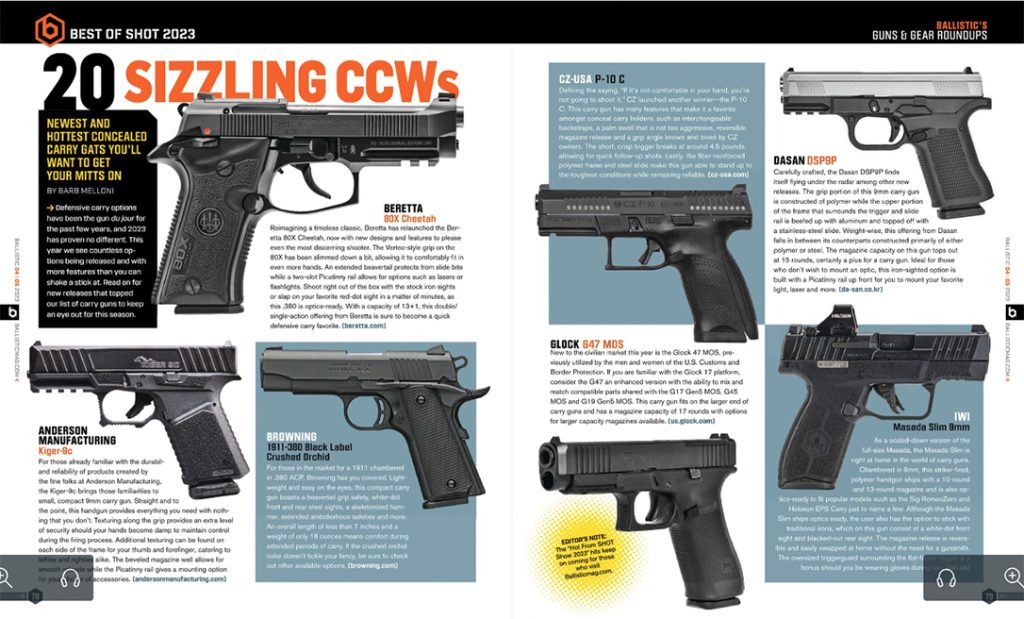 The new list of best everyday carry pistols.