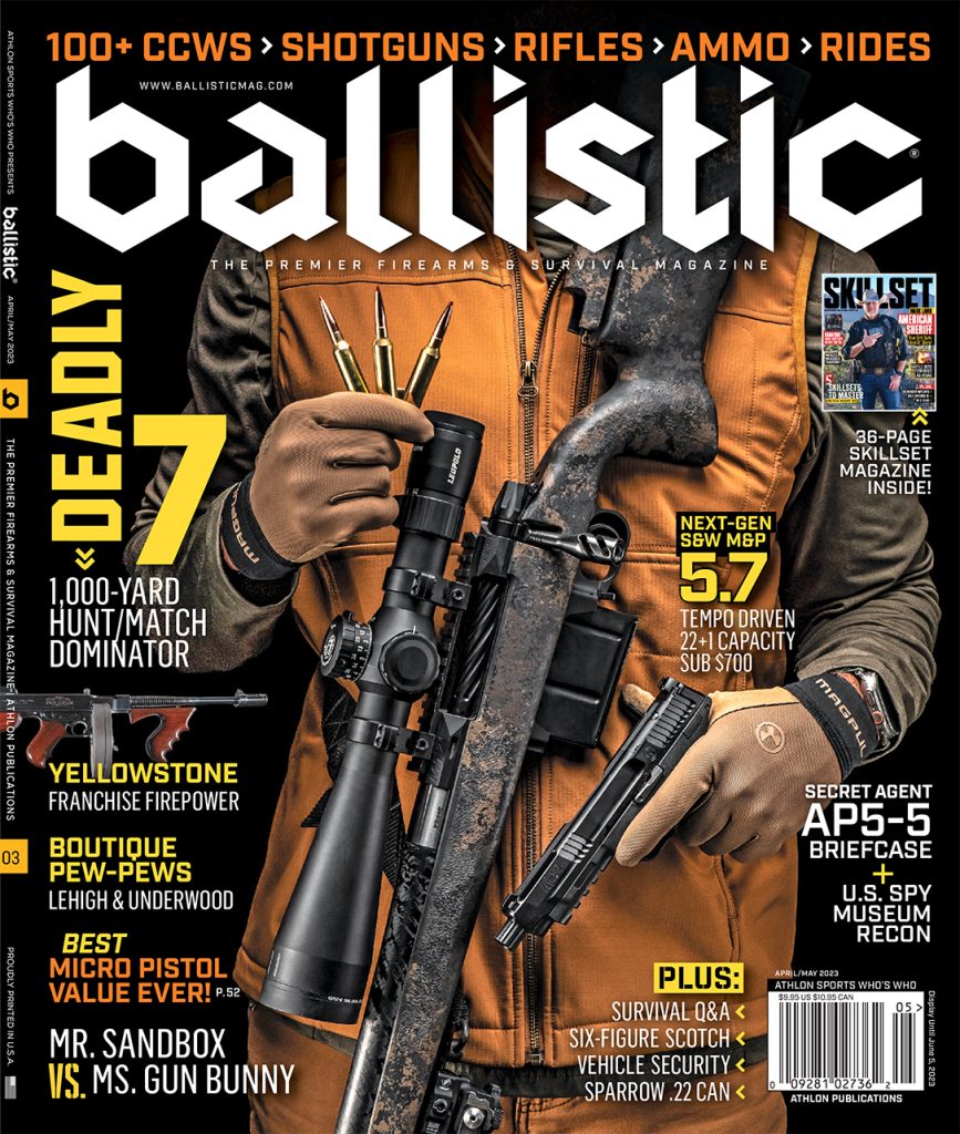 Ballistic Magazine April-May 2023 cover.