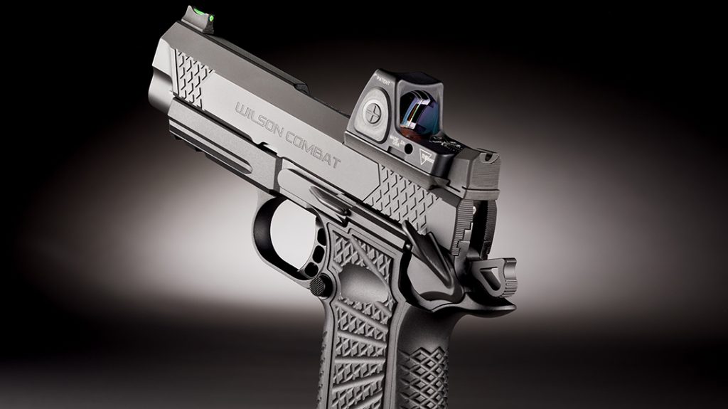 For co-witnessing with an optic, suppressor-height sights are available for the SFX9 series of pistols.